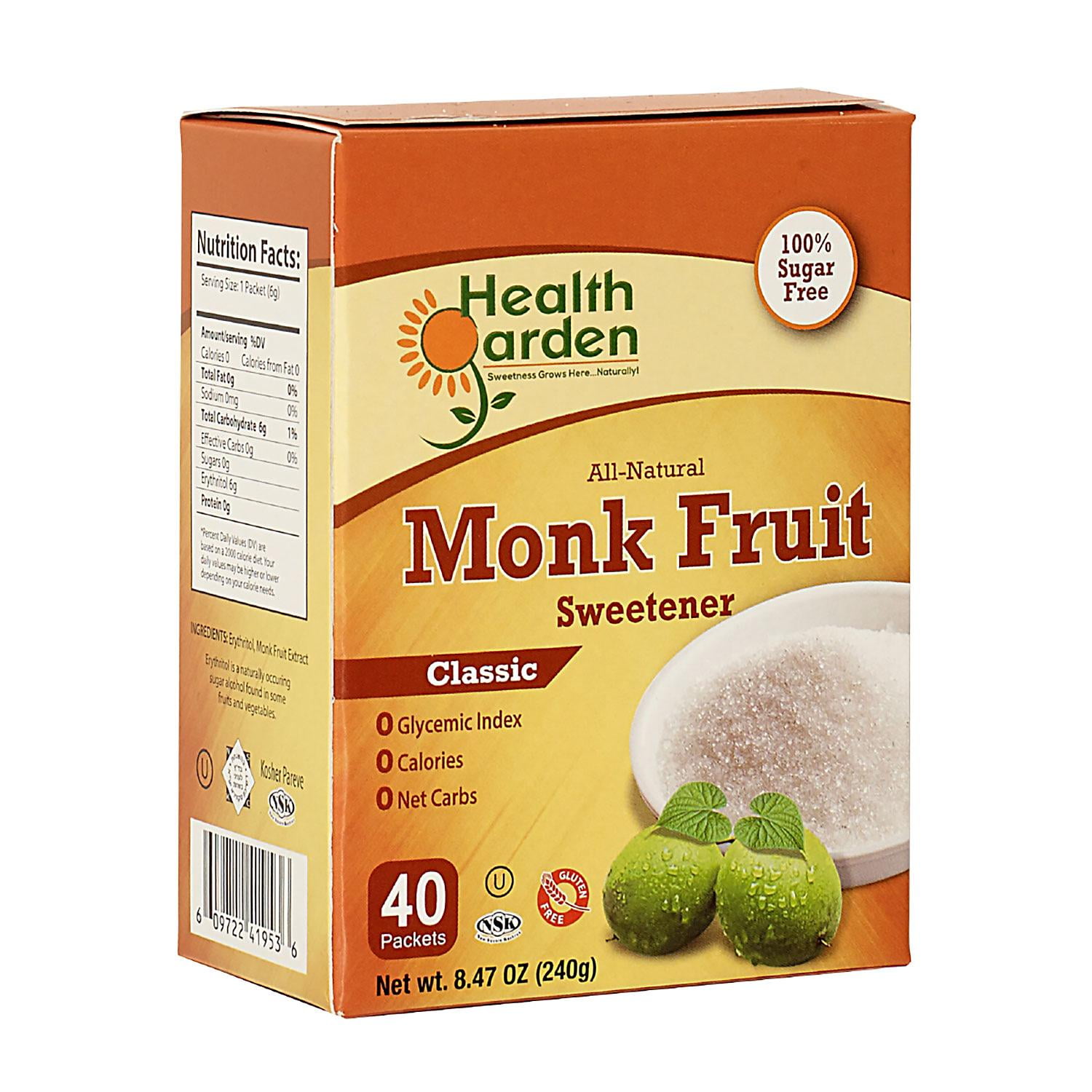 Health Garden Monk Fruit Sweetener (40 ct.)Pack of 4