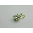 thumbnail image 2 of 1.00 Ct Round Cut VVS1/D Diamond Solitaire Pendant 14K Yellow Gold Plated Silver, 2 of 2