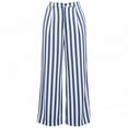 thumbnail image 6 of Women's Cotton Straight Leg Loose Trousers, Mid Waisted Button Front Stretchy Casual Pants with Pockets, Solid Color Full Length Comfort Fit for Daily Wear Lounge Office, Womens, 6 of 9