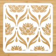 thumbnail image 2 of Flower Stencil Water Lily Painting Stencil Reusable Summer Flower Templates DIY Art and Craft Stencils 11.8×11.8 Inch for Painting on Wood Canvas Paper Furniture Wall, 2 of 9