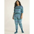 thumbnail image 4 of Joyspun Women's Stretch Velour Pajama Set with Socks, 3-Piece, Sizes XS-3X, 4 of 5
