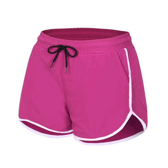 UYISJ Dolphin Hem Shorts for Women Sport Booty Shorts Casual Summer Athletic Shorts Breathable Yoga Gym Workout Shorts Hot Pink XXL