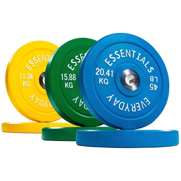 Everyday Essentials Color Coded Olympic Bumper Plate Weight Plate w