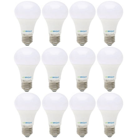 Viribright 60 Watt Replacement A19 LED Light Bulbs (12 Pack), 4000K Cool (Best Led 60 Watt Replacement Bulb)