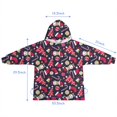 thumbnail image 7 of Dark Blue Christmas Pattern Blanket Hoodies for Kids 6-13YR Oversize Wearable Blanket Hoodies for Boys Girls Teens, 7 of 7