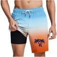 thumbnail image 1 of Pantalones Cortos Casuales para Hombre Imprimir con Bolsillos Pantalones de Playa de Cintura Elástica, Pantalones Cortos de Cintura Elástica para Hombre, 1 of 5
