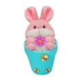thumbnail image 2 of Conejo de Pascua, adornos de peluche, muñeco de conejo de peluche Azul, 2 of 9