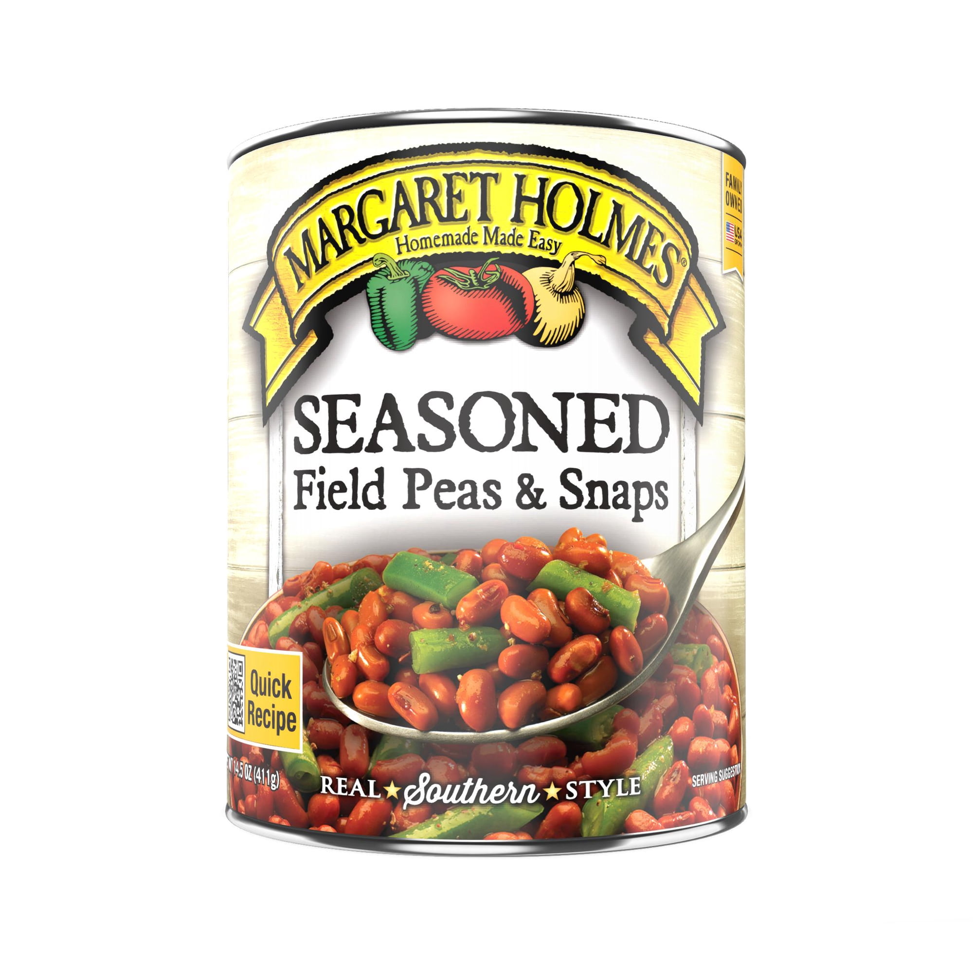 Margaret Holmes Field Peas and Snaps, Canned Vegetables, 15 oz