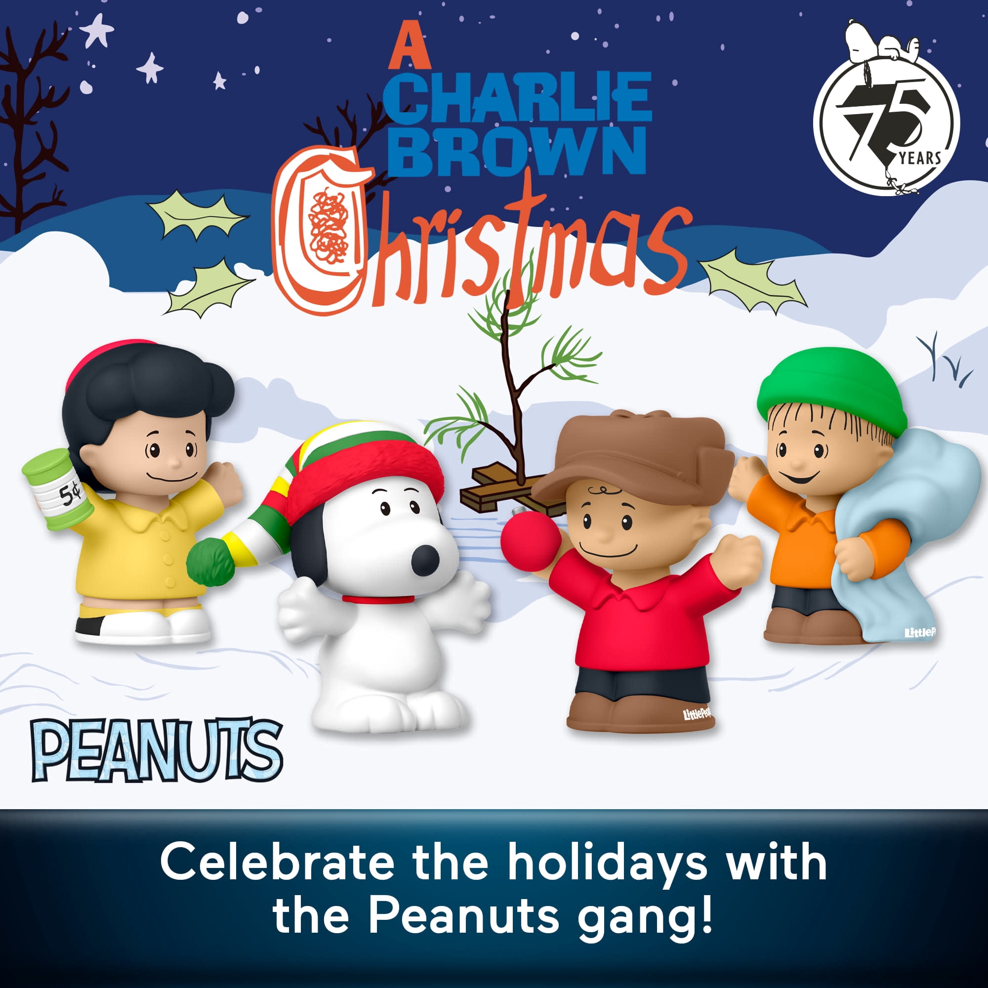 Little People Collector A Charlie Brown Christmas Special Edition Set for Fans, 4 Figures
