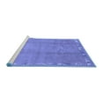 thumbnail image 2 of Ahgly Company Machine Washable Indoor Round Abstract Blue Modern Area Rugs, 8' Round, 2 of 4