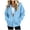 Light Blue, variant on Kezqiaxn Zip up Hoodie Women Fashion Drawstring Long Sleeve Loose Casual Sweatshirt with Pockets Fall Winter Clothes Khaki M