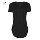 thumbnail image 1 of Camiseta de mujer con cuello en V y cordones, blusa suelta causal de manga corta, negro, M Inevent AP001631-02, 1 of 7