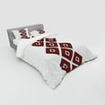 thumbnail image 3 of Ambesonne Tribal Bedding Set 3 Pcs, Zig Zag Aztec Motif, Twin XL, Vermilion and White, 3 of 3