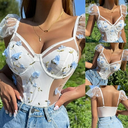 

YDKZYMD Women Bra Longline Bra Underwear High Quality Ruffle Crop Top