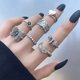 thumbnail image 2 of Juego de 29 anillos de nudillos bohemios de moda para mujeres, niñas y hombres, anillos midi bohemios de cristal retro vintage, banda para uñas, anillos para dedo llamativos, oso de fresa Electrónica, 2 of 5