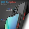 thumbnail image 4 of Étui de Luxe Antichoc Armure Mate pour iPhone 15 14 13 12 11 Pro Max Mini X TP XR 7 8 Plus Pare-Chocs en Silicone Transparent PC Dur Rouge pour iPhone 11Pro Max, 4 of 6