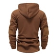 thumbnail image 4 of pstuiky Camisas casuales de manga larga para hombre, Blusa informal holgada de color liso con botones y cordón de moda para hombre, de manga larga, con capucha camisetas de hombre m, 4 of 9
