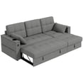 thumbnail image 1 of CoSoTower Canapé Sectionnel Convertible, Canapé-Lit Escamotable avec USB‐A+C, Rangement dans la Méridienne, Futon en L, Gris, 1 of 7