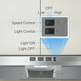 thumbnail image 6 of Joeaonz 24-Inch Ductless Under Cabinet Range Hood with LED Light, Stainless Steel, Rear Exhaust, 2-Speed, Dishwasher-Safe Filter, 6 of 10