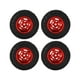 thumbnail image 2 of Juego de 4 neumáticos de Goma Delanteros y Traseros de 55 mm y Llantas de Metal de 5 radios para Coche RC AXIAL SCX24 1/24 Rojo, 2 of 8