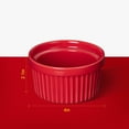 thumbnail image 6 of 4 x 4 x 2.1" 8 oz Ceramics Baking Bowls, Set of 8, Porcelain Dipping Sauce Bowls, for Baking, Pudding, Dessert, Porcelain Souffle Dish, Ice Cream, Red, 6 of 7