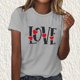 thumbnail image 2 of Tops Cortos para Mujeres Casual de Moda Impreso Cuello Redondo, Camiseta de Manga Corta para el Uso Diario, Fiesta Y Cómodo, 2 of 4