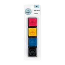Make & Create Ink Pads, Classic Stamp Ink for Adults, 4 Piece Set
