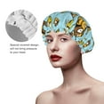 thumbnail image 5 of Funny Banana Monkey Shower Cap, Double Layers Shower Cap Rreusable Waterproof, Elastic Bathing Hair Hat for Women, Washable Hair Cap for All Hair Lengths, 5 of 5
