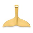 thumbnail image 1 of 14k Yellow Gold Whale Tail Fish Mermaid Floating Open Chain Slide Pendant Necklace Charm Sea Life, 1 of 7
