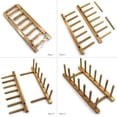 thumbnail image 4 of Bamboo Dish Drying Rack, Plate Drainer Rack Storage Lid Holder, 4 of 10