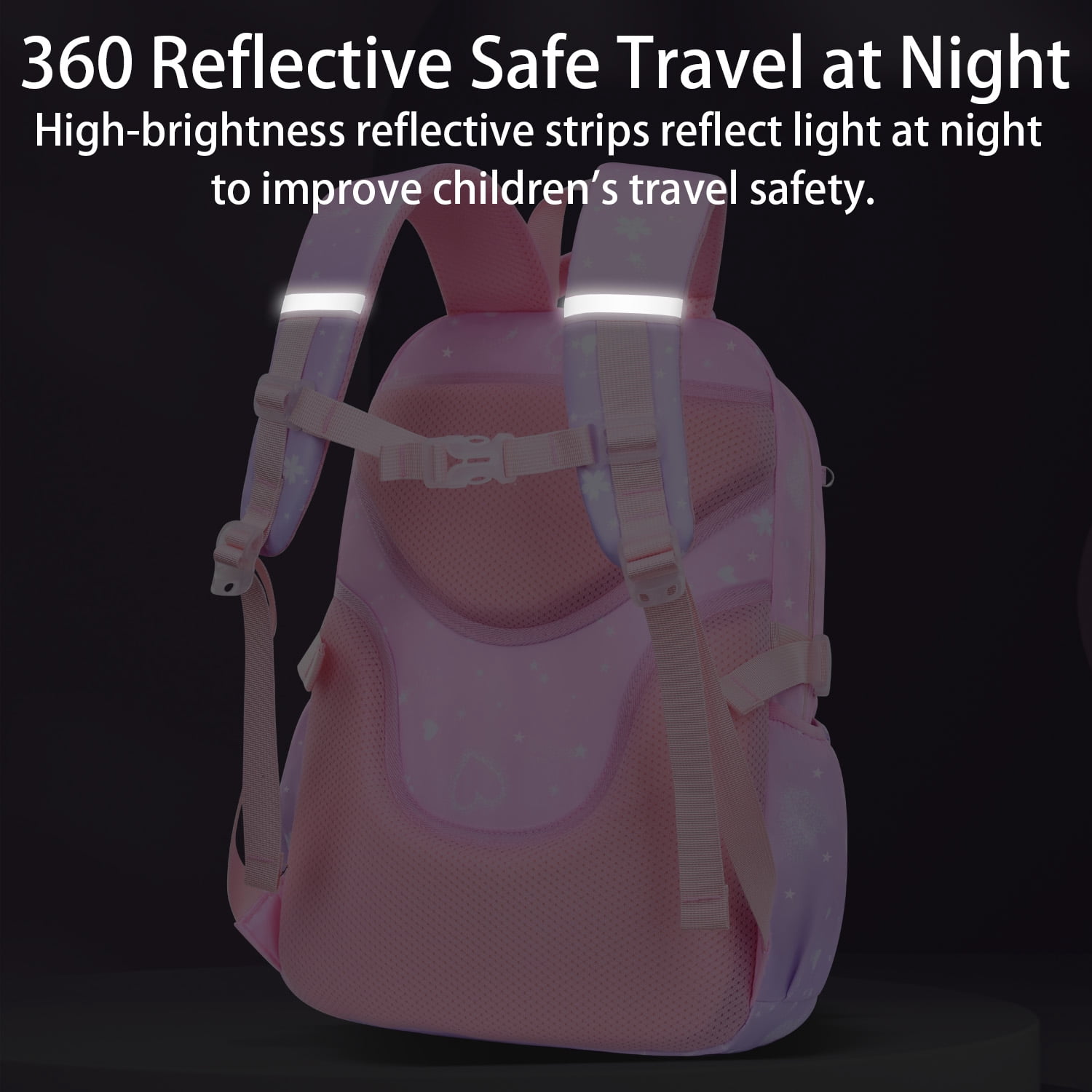 Gmdisc School Backpacks for Girls, Kids Lightweight Fashion School Bag Waterproof School Bookbags Gifts-Purple