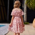 thumbnail image 4 of Dresses For Girls Summer Suspender Floral Flanged Small Fresh Frilly Beach Toddler Girls ,Size 6 Years-7 Years, 4 of 8