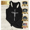 thumbnail image 2 of S4E Women's Jesus Cross Religious Racerback Slim Fit XX-Large Black, 2 of 4