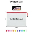 thumbnail image 2 of 20 Pack 10 Colors Zipper Mesh Document Pouch, 6x9 Inch/A5, Plastic Water-Resistant File Bags, for School Office Supplies, Cosmetics Travel Storage, Assorted Color, 2 of 9