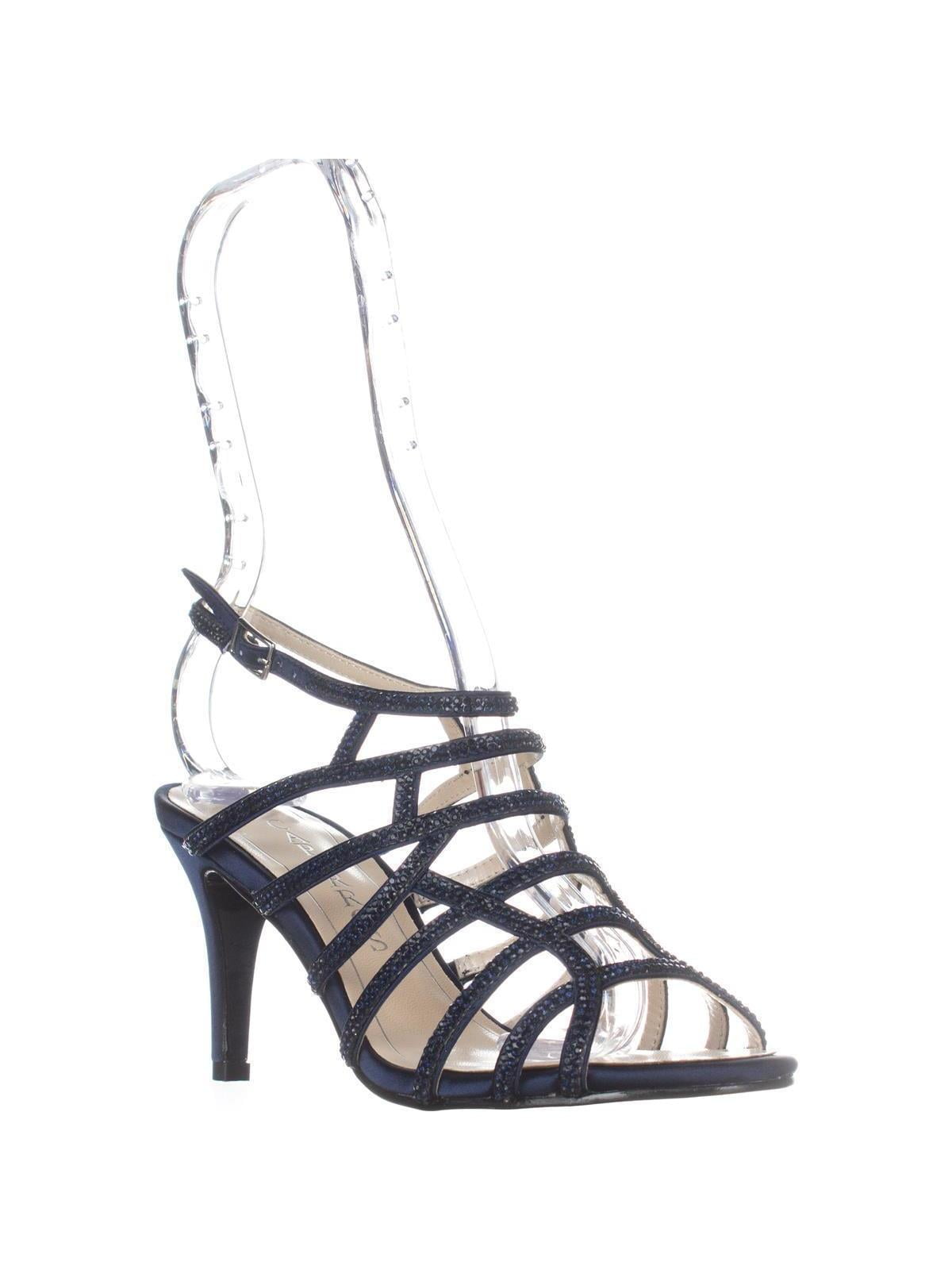 navy evening sandals