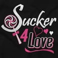 thumbnail image 2 of Sucker For Love Funny Valentines Day Womens Slim Fit Graphic Tee Brisco Brands S, 2 of 3