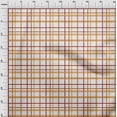 thumbnail image 3 of oneOone Cotton Jersey White Fabric Madras Check Sewing Material Print Fabric By The Yard 58 Inch Wide, 3 of 4