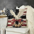 thumbnail image 2 of YINGXI Throw Pillow Cover, America Flag Decor Cushion Case for Sofa Couch 18x18in, 2 of 5