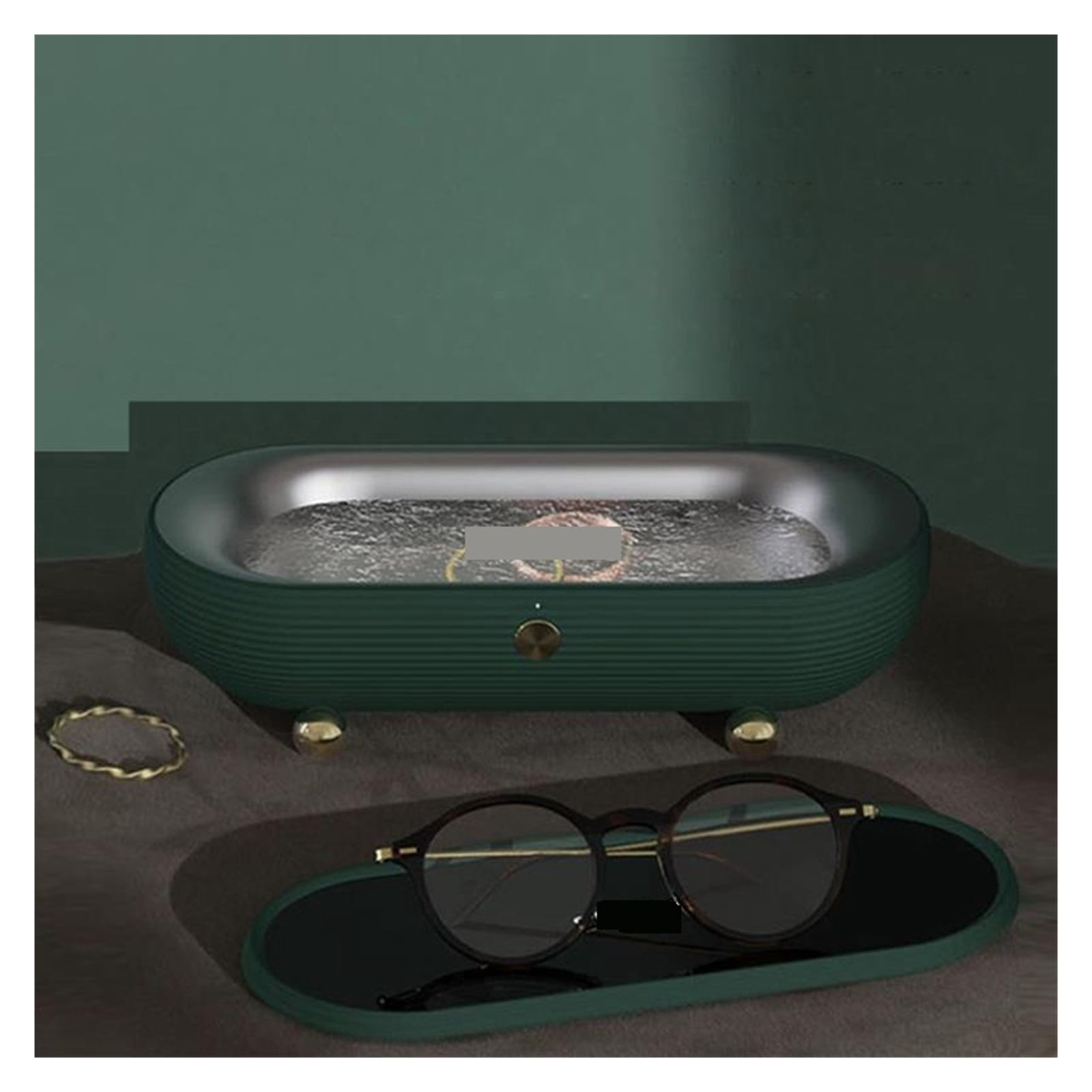 Pink 45kHz Ultrasonic Cleaner Glasses Cleaning Machine Portable Jewelry Watch Cleaner ,Convenient to Use