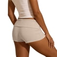 thumbnail image 4 of Lmueinov Women's Ribbed Yoga Shorts with Fold Over Waistband, High Waisted Seamless Workout Biker Shorts for Gym Athletic, Stretchy Breathable Booty Shorts, 4 of 4