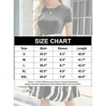 thumbnail image 3 of Spencer Women's Summer Casual Short Sleeve Dresses Crew Neck Swing Dress Elegant Bow Tie Print Midi Dress (XL, Black), 3 of 11