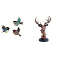 thumbnail image 1 of Estatua De Resina Con Cabeza De Pájaro Y Ciervo De Madera Para Pared, Figura De Animal, Artesanía Para Jardín, Sala De Estudio, Casa De Campo, Mesita De Noche, Escritorio, Decoración Del, 1 of 8