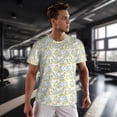 thumbnail image 3 of Wukai Moon And Rabbit Print Men's Short-Sleeved Mesh T-Shirt,Quick-Dry Short Sleeve Workout T-Shirt-X-Large, 3 of 8