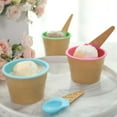 thumbnail image 2 of Efavormart Set Of 6 | Colorful Reusable Ice Cream Cone Bowls And Spoons, Dessert Cups With Waffle Design Spoons - Blue,Green,Pink, 2 of 11