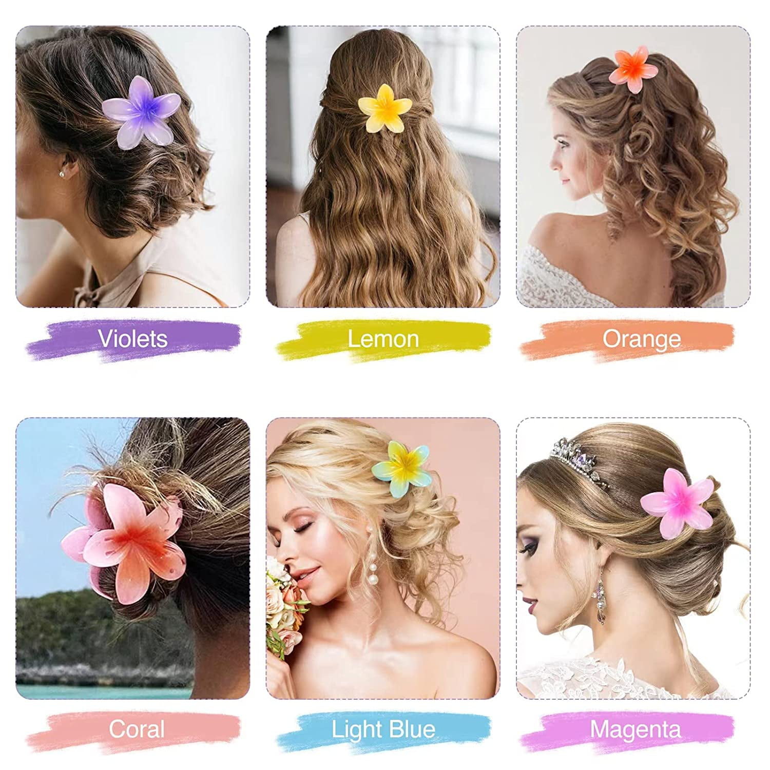 4 Pcs Flower Hair Claw Clips Hawaiian Flower Hair Clips For Women Girl For  Summer Beach Vocation Wedding Jaw Clip Barrettes Bohemian Flowers Hair Acce  | Fruugo MY