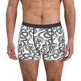 thumbnail image 2 of Goofa Hand Drawn Snake Printed Men's Boxer Briefs Underwear, Moisture-Wicking Underwear, Trunk,Soft and Breathable Cotton Underwear-XX-Large, 2 of 9