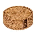 thumbnail image 2 of Posavasos trenzados Naiovety 6 unids/set Boho aislamiento térmico Teteras Estilo 1 Diámetro 13cm, 2 of 6