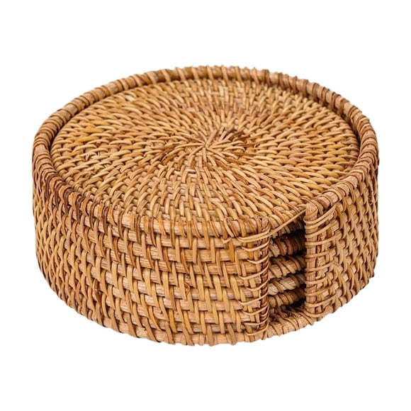 Juego de posavasos tejidos Injueey 6x antiescaldado 8cm