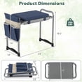 thumbnail image 3 of Costway Foldable Garden Kneeler and Seat, 2-in-1 Gardening Bench, Detachable EVA Foam Pad Navy Blue, 3 of 10