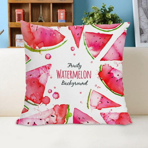 Huhuzaio Pillows Covers Summer Vacation Beach Watermelon Cactus Throw Pillow Cushion Cover Cushion Cases For Sofa Bed Living Room Outdoor Gifts For Easter Spring Home Decor